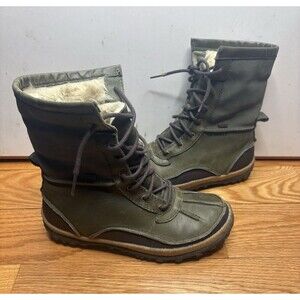 Merrell Boots Womens 6 Tremblant Hiking Dusty Olive Green Fur Lined Sherpa